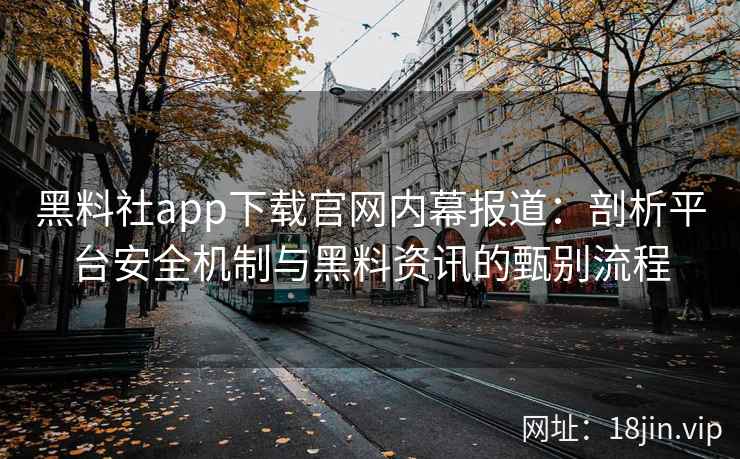 黑料社app下载官网内幕报道：剖析平台安全机制与黑料资讯的甄别流程
